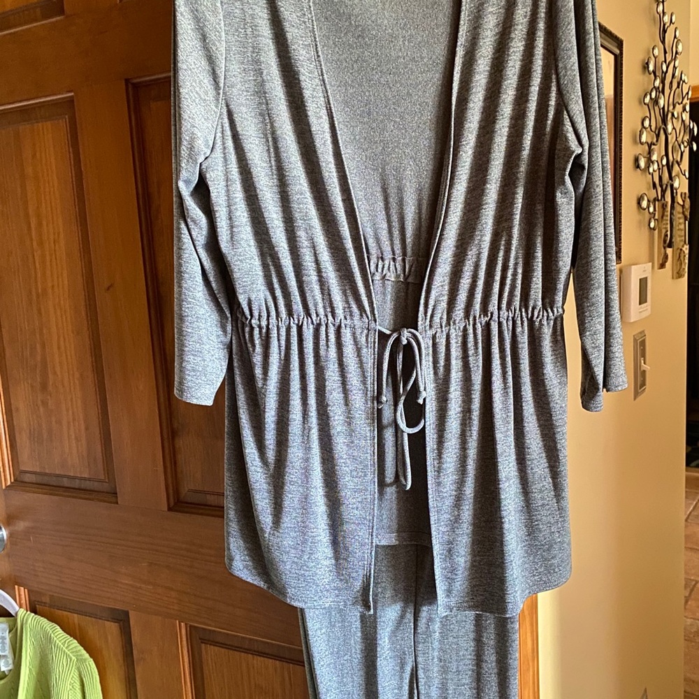 Drawstring Stretchy Jacket W Pants - image 4